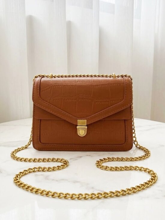 Boutique Handbags -  Ladies Light Brown Crossbody Bag 